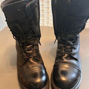 Rocky Black Lace-Up Boots